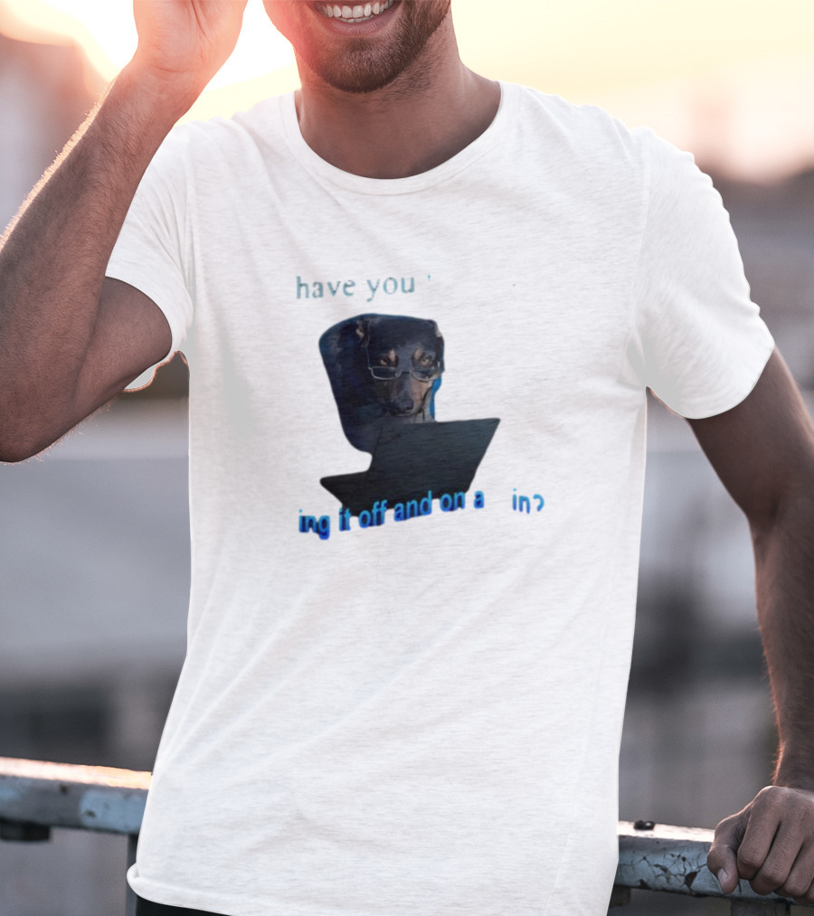 Dog Have You Tried Turning It Off And On Again With Glasses Tech Humor T-Shirt