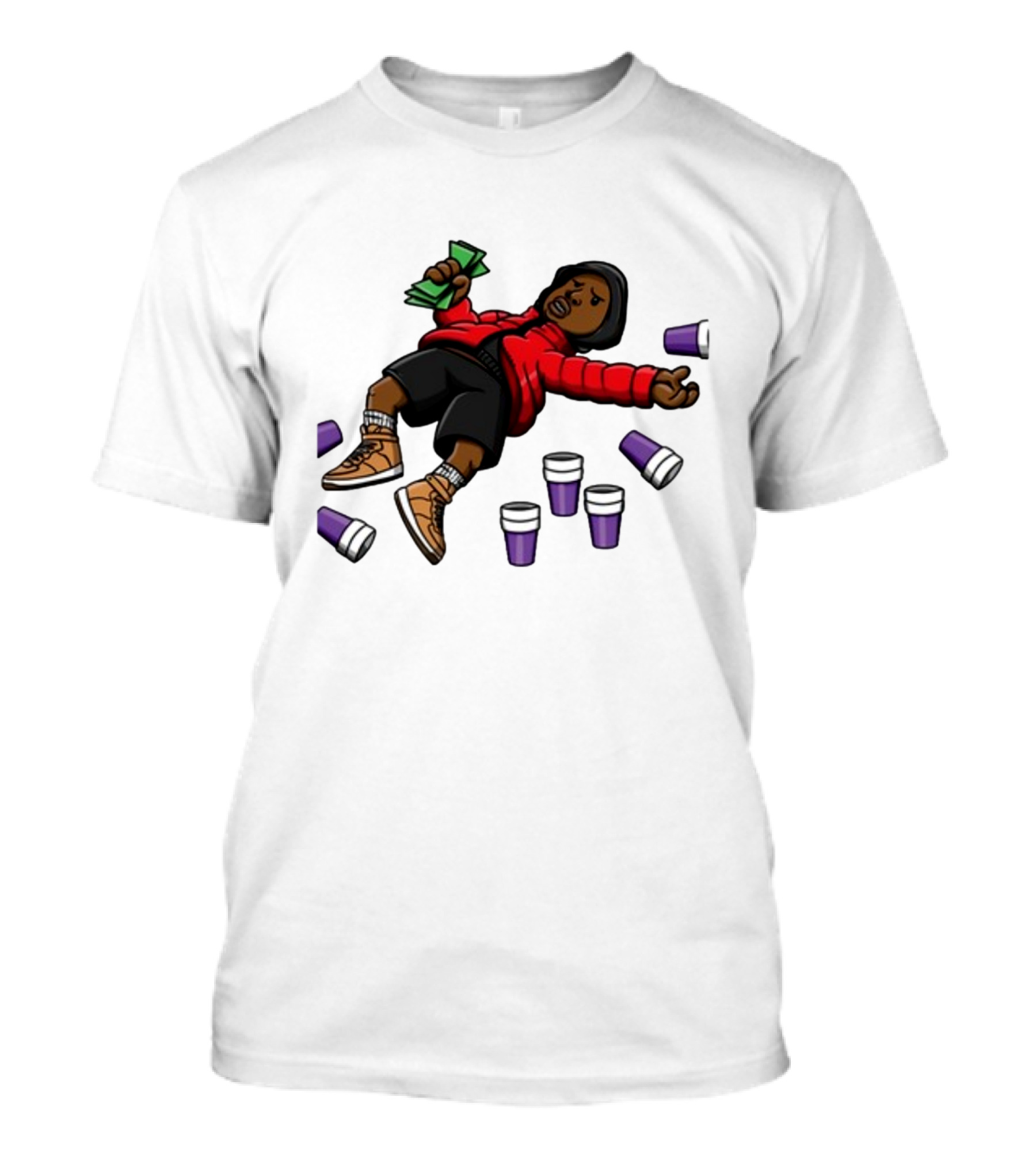 Brudderman Ayoolii Ayoolii Throwed Purple Cups And Cash Vibes T-Shirt