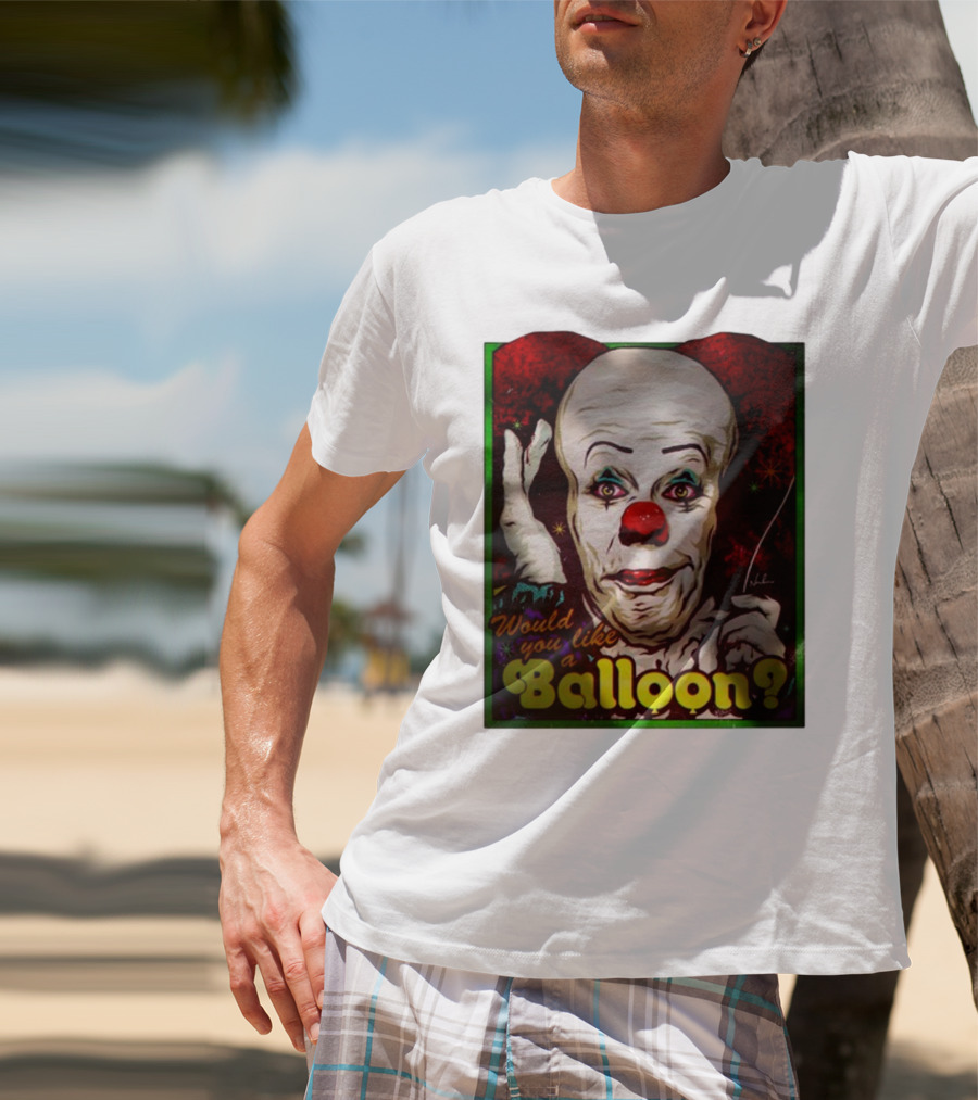 Would You Like A Balloon Clown Face Art By Nordacious T-Shirt