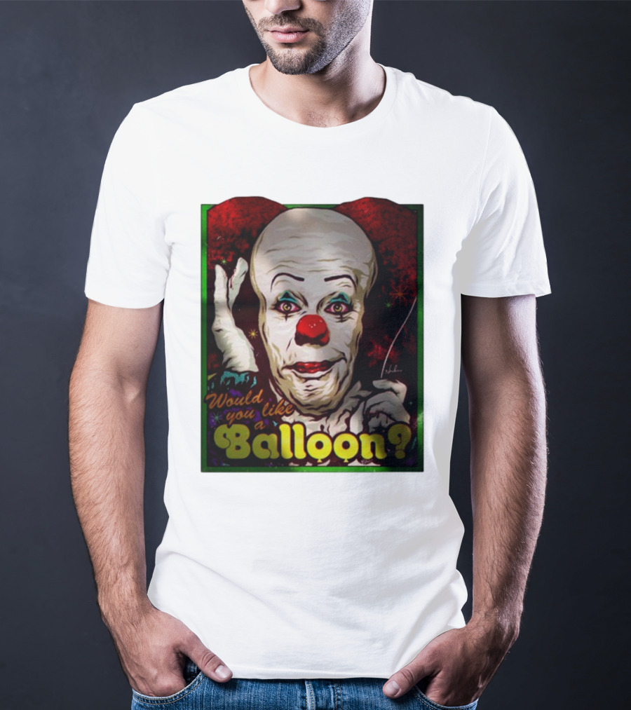 Would You Like A Balloon Clown Face Art By Nordacious T-Shirt