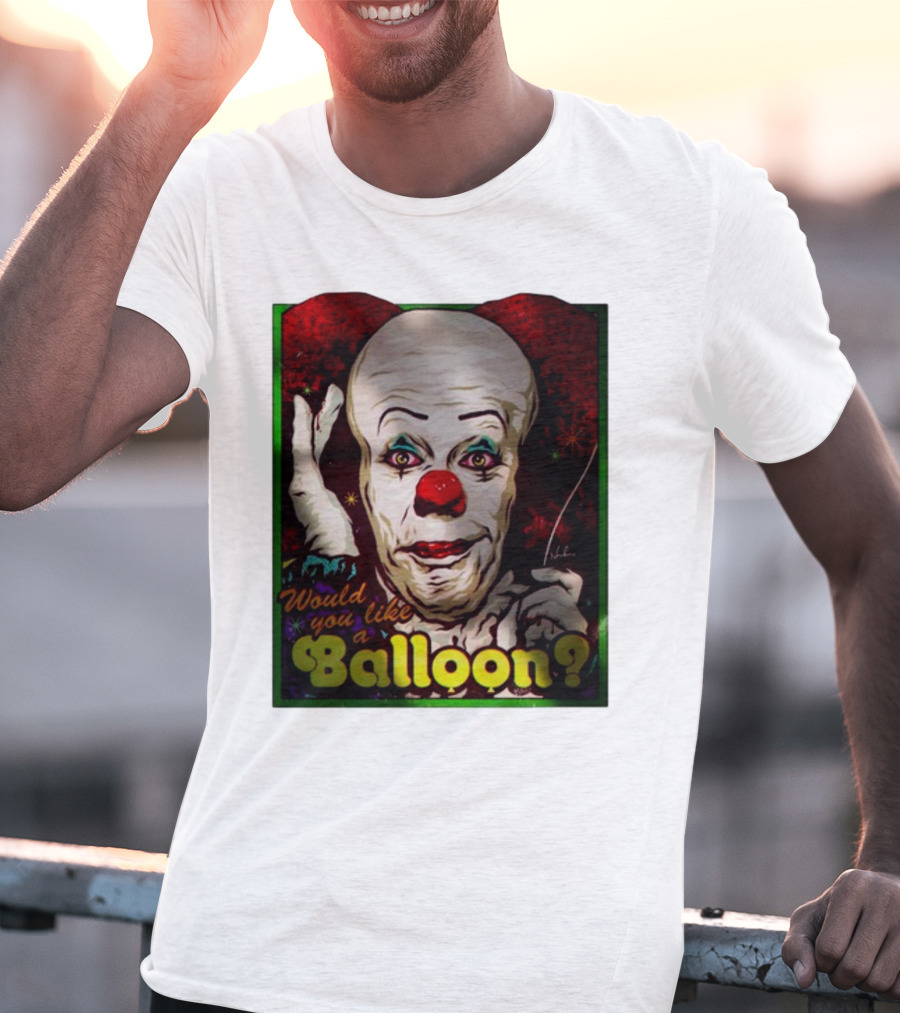 Would You Like A Balloon Clown Face Art By Nordacious T-Shirt