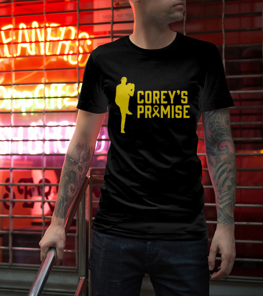 COREY'S PROMISE YELLOW RIBBON BASEBALL PLAYER T-Shirt