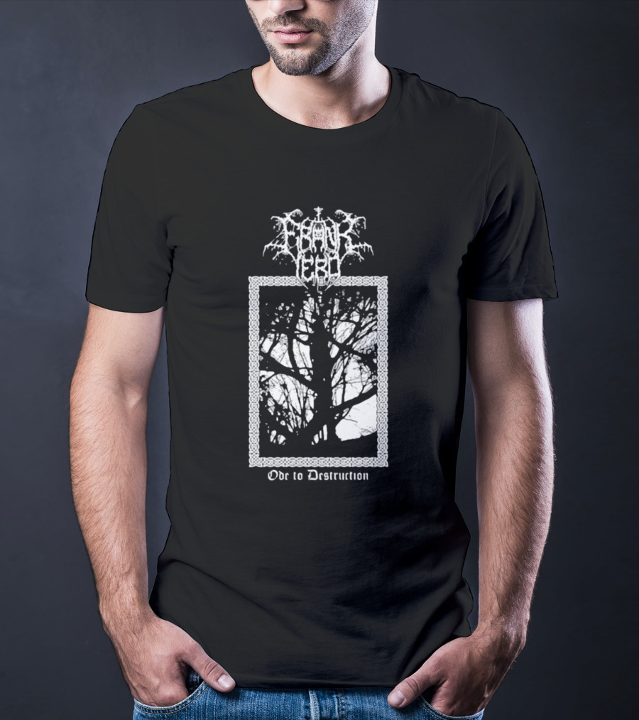 Frnkiero Ode To Destruction Tree Silhouette Black Metal T-Shirt