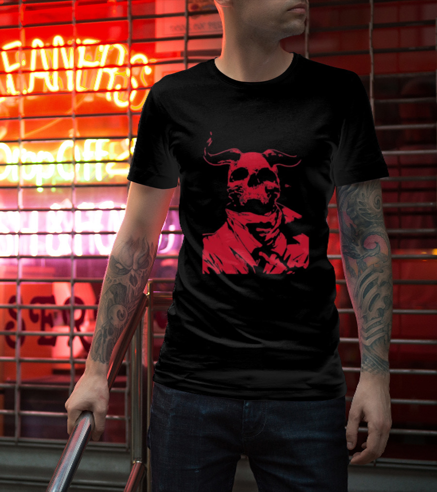 Massivefaceart Not Great Skull Demon Red T-Shirt