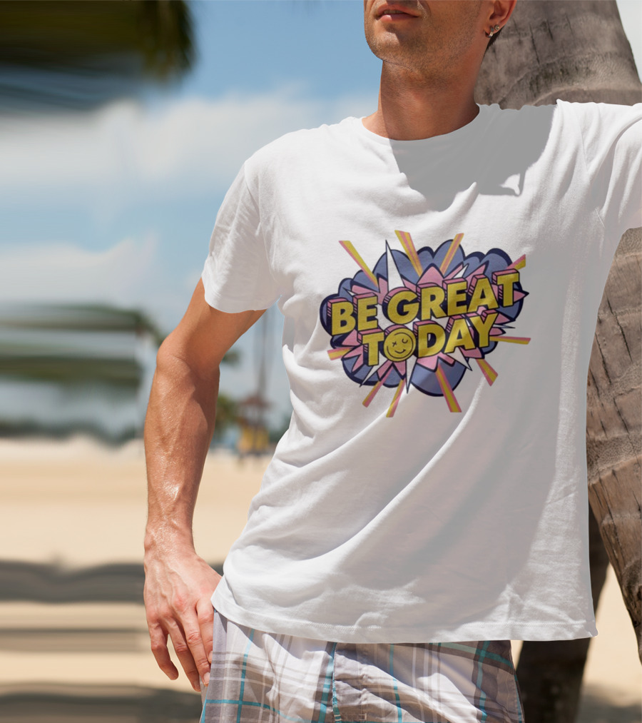 George Kittle Be Great Today Comic Burst Smile T-Shirt