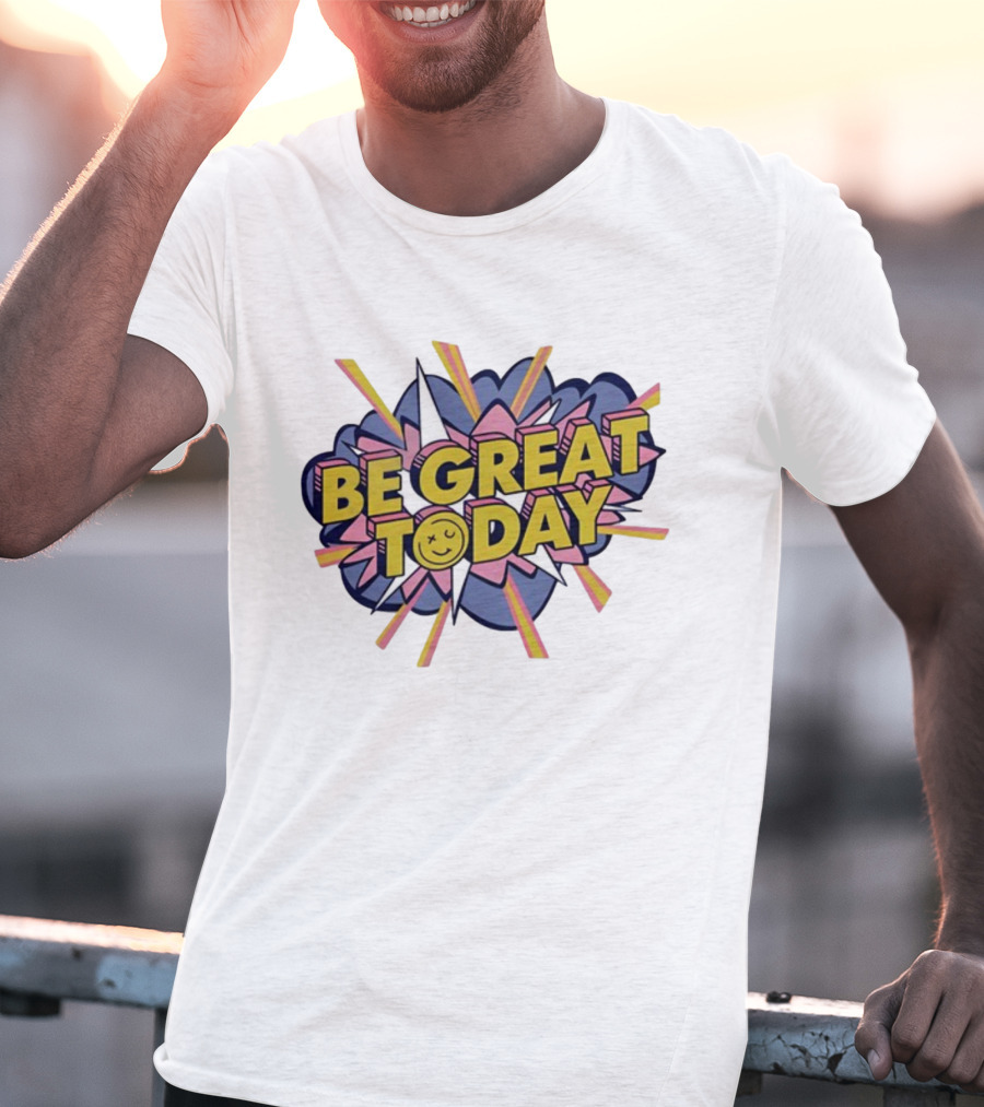George Kittle Be Great Today Comic Burst Smile T-Shirt