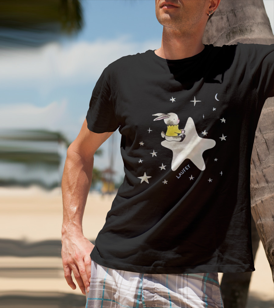 Laufey Celestial Bunny On Starry Night T-Shirt