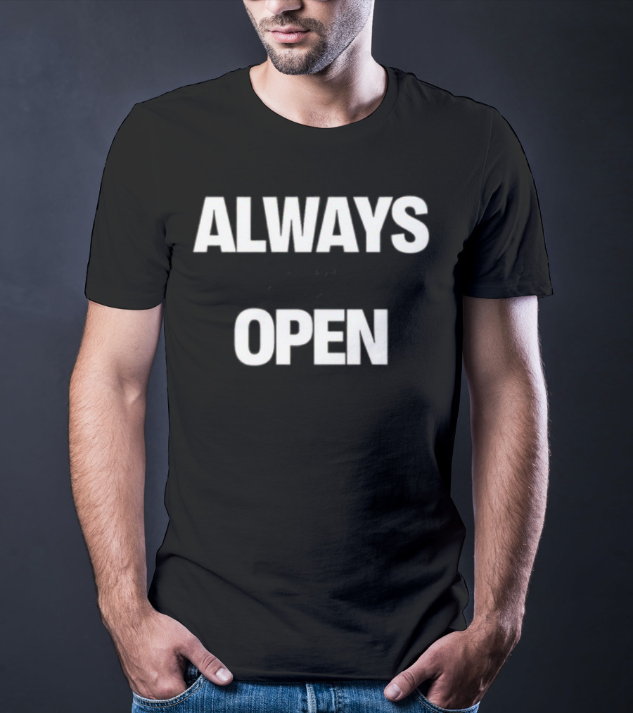 Always Open Uno 1 Starred Text T-Shirt