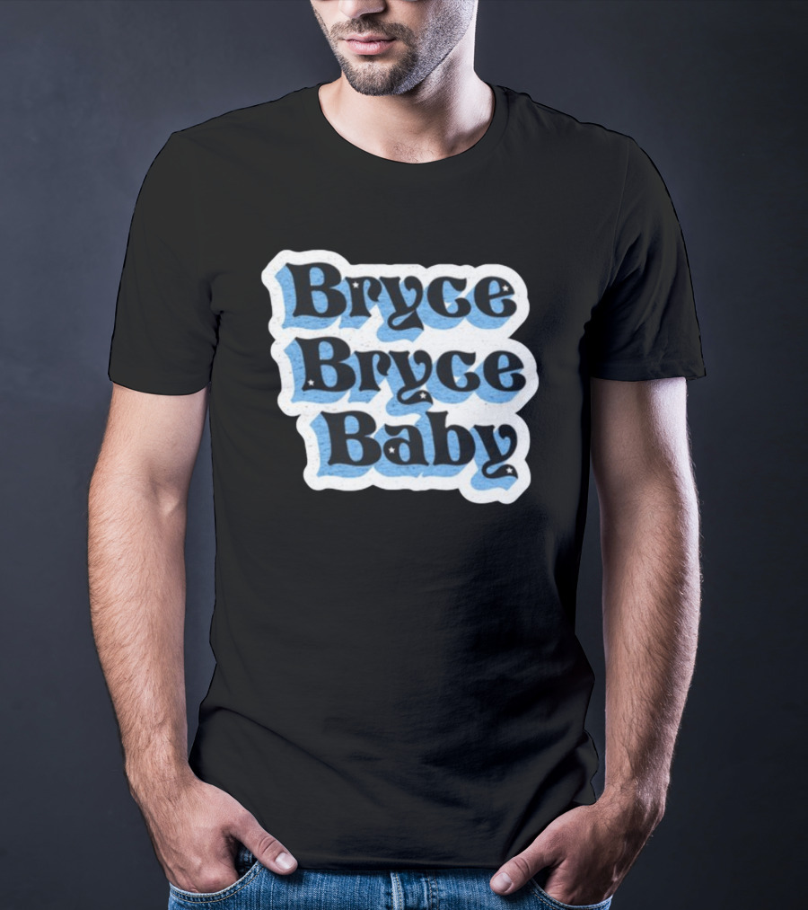 Bryce Bryce Baby Retro Funky Stars Typographic T-Shirt