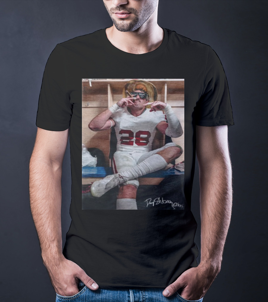 DannyStutsman Oklahoma Only Fears God Texas Fears Oklahoma Signed Football Locker Room Smoke T-Shirt