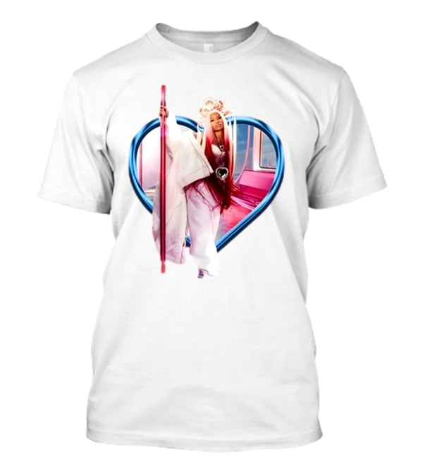 Nicki Minaj Heart Frame Pink Subway T-Shirt