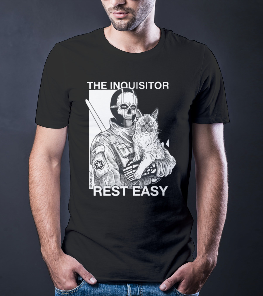 The Inquisitor Rest Easy Star Wars Inspired Artwork With Cat T-Shirt