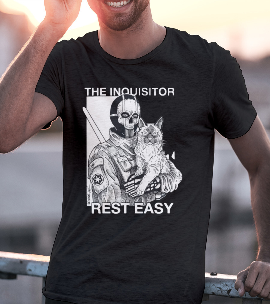 The Inquisitor Rest Easy Star Wars Inspired Artwork With Cat T-Shirt