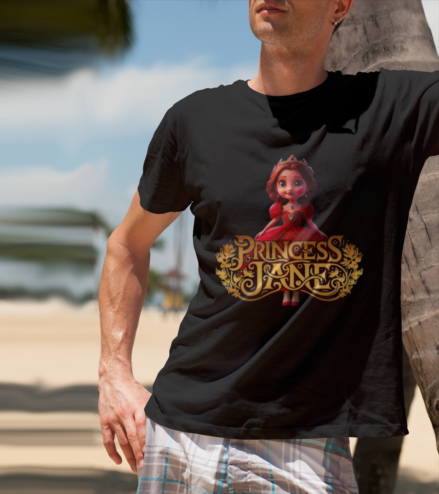 Princess Jane Regal Red Dress Charming Character T-Shirt