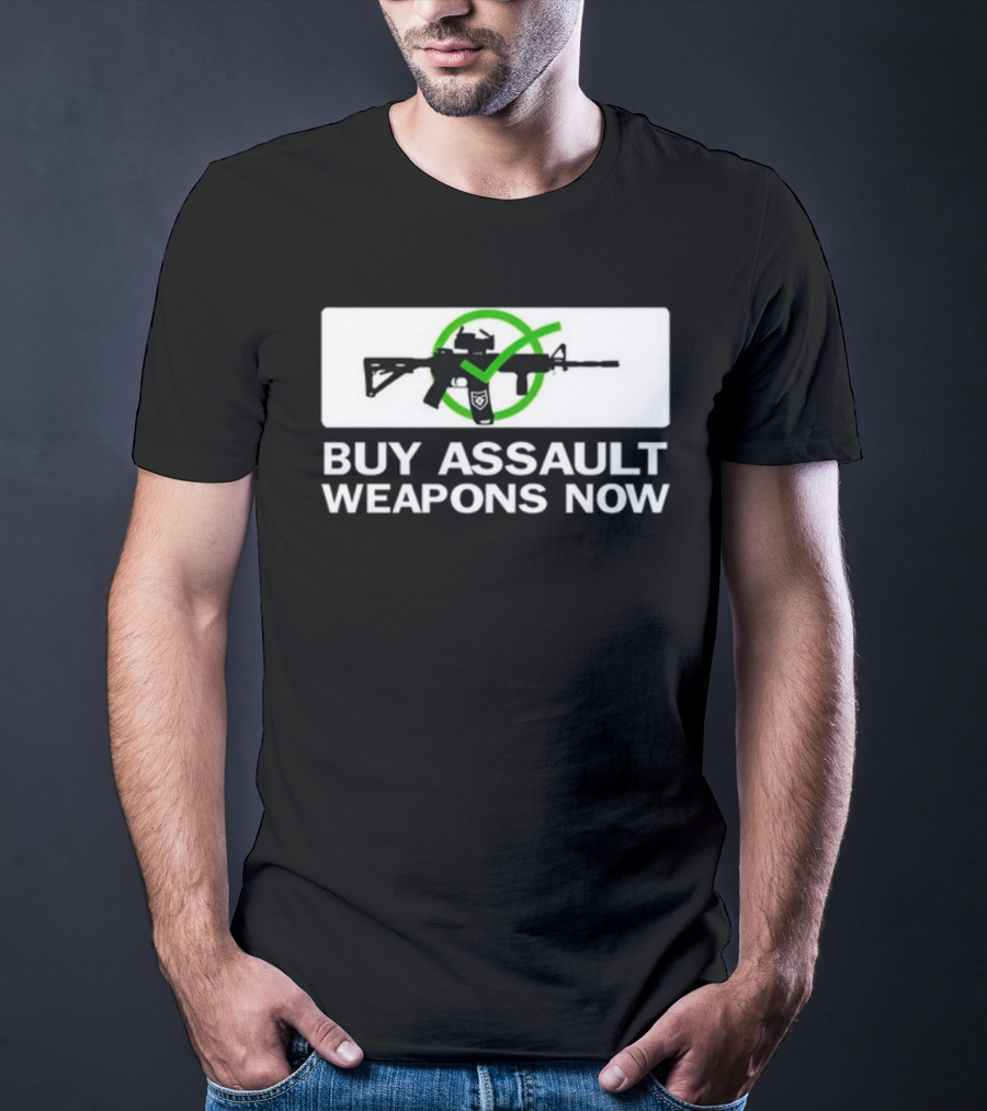 Buy Assault Weapons Now Green Circle Crossed Rifle Patchops Version 1 T-Shirt