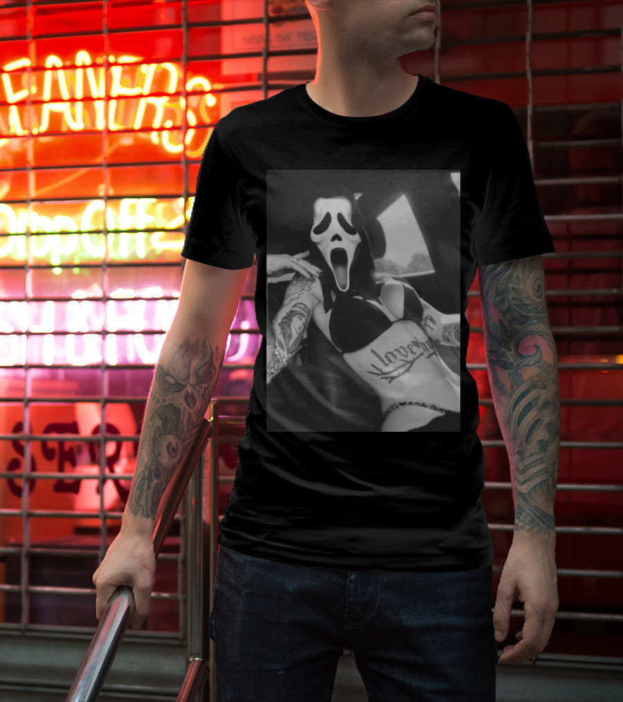 Paigeamaze Scream If U Need Me Lover Girl Mask Tattoo Body T-Shirt