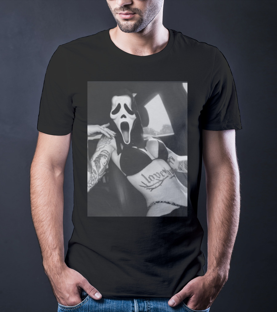 Paigeamaze Scream If U Need Me Lover Girl Mask Tattoo Body T-Shirt