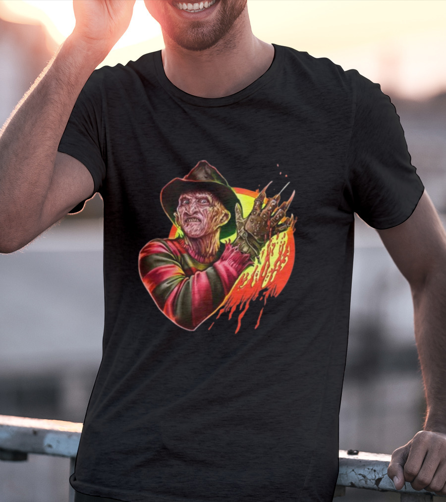 Frightrags Freddy Krueger Claws Rainbow Slashed T-Shirt