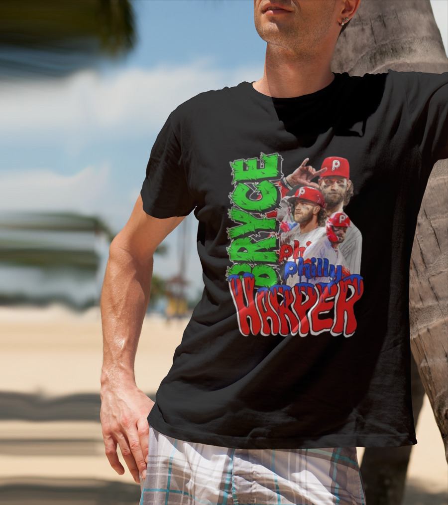 Bryce Harper Philly's Chosen One Phillies Player Red Cap T-Shirt