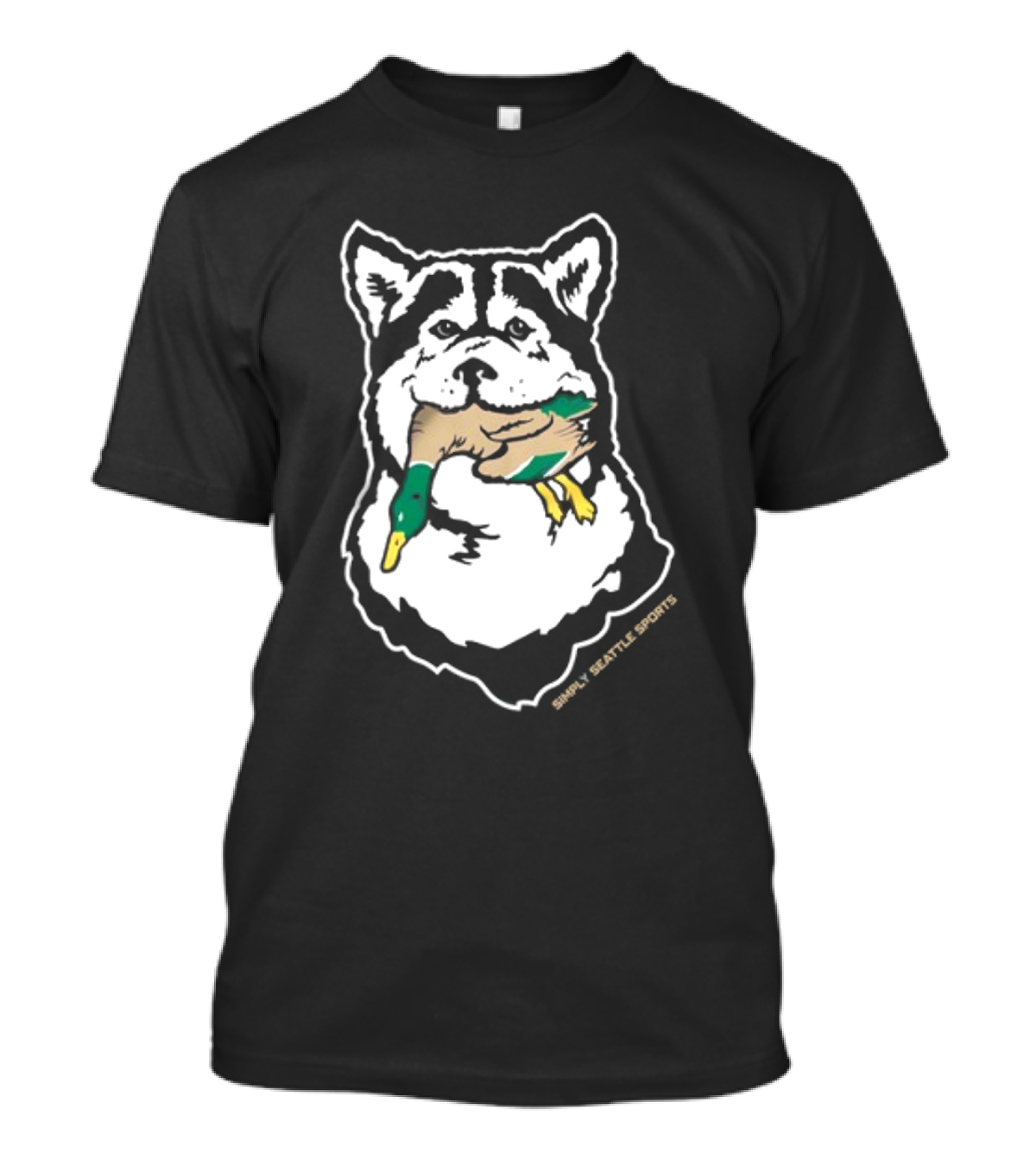 Simply Seattle Sports Duck Hunting Husky T-Shirt
