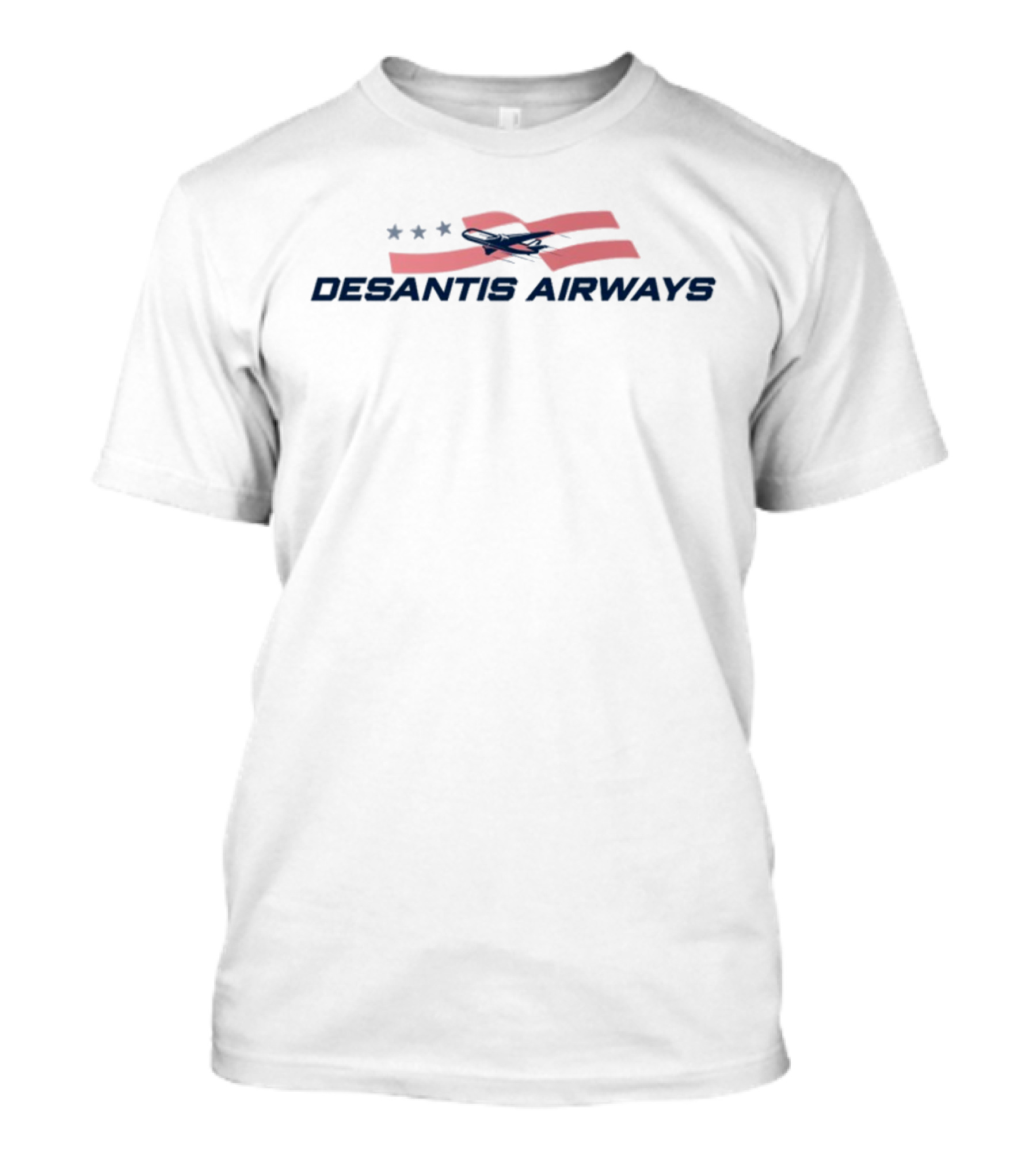 Desantis Airways Plane Stars American Flag Stripes T-Shirt