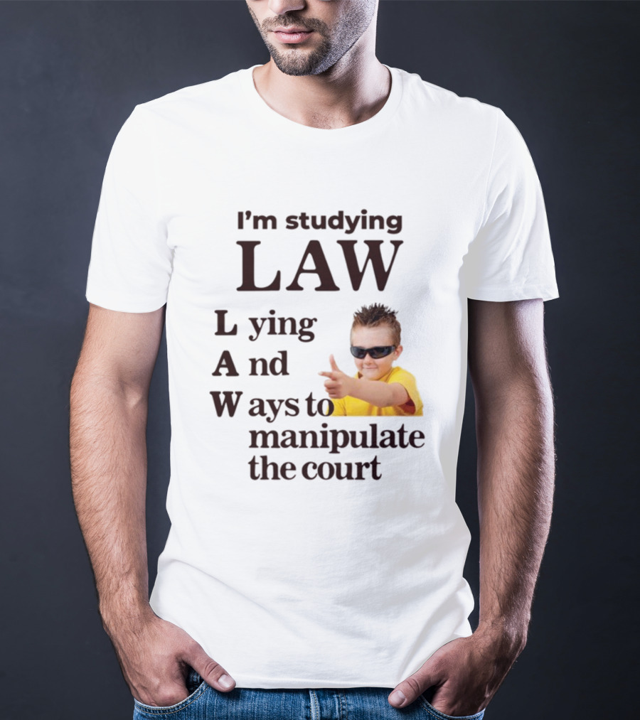 I'm Studying Law Lying And Ways To Manipulate The Court Cool Kid In Sunglasses T-Shirt