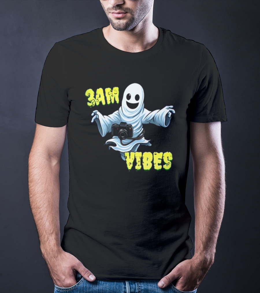 3AM Vibes Ghost With Camera T-Shirt