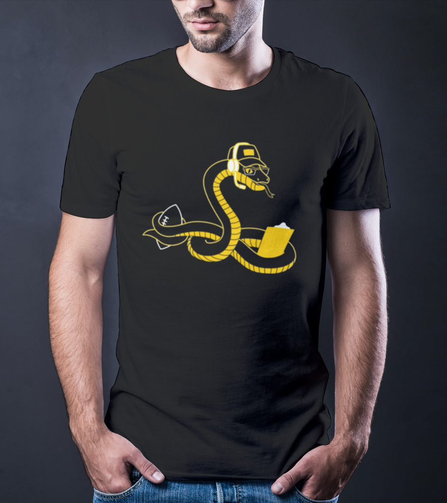 Boagh Constrictor Football Coach Snake With Helmet And Playbook T-Shirt