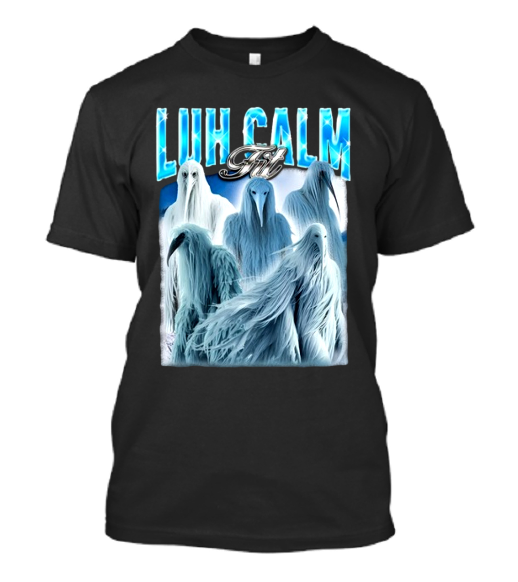 Notsafeforwear Luh Calm Fit Ice Phantom Figures T-Shirt