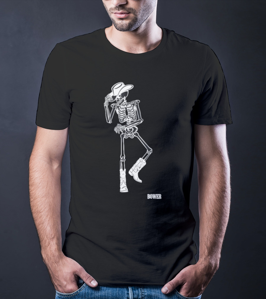 Bower Skeleton Cowboy With Boots And Hat T-Shirt