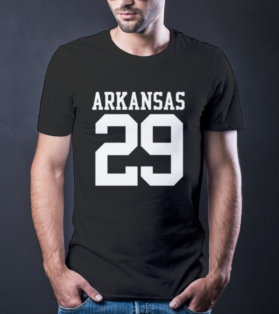 Arkansas 29 Cam Little Football Team Player Jersey T-Shirt