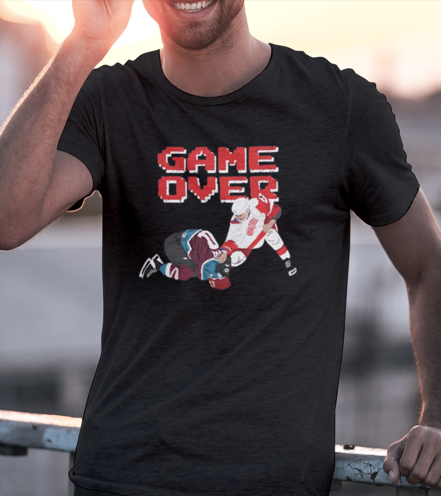 Questionableteez Fight Night Game Over Ice Hockey Showdown T-Shirt