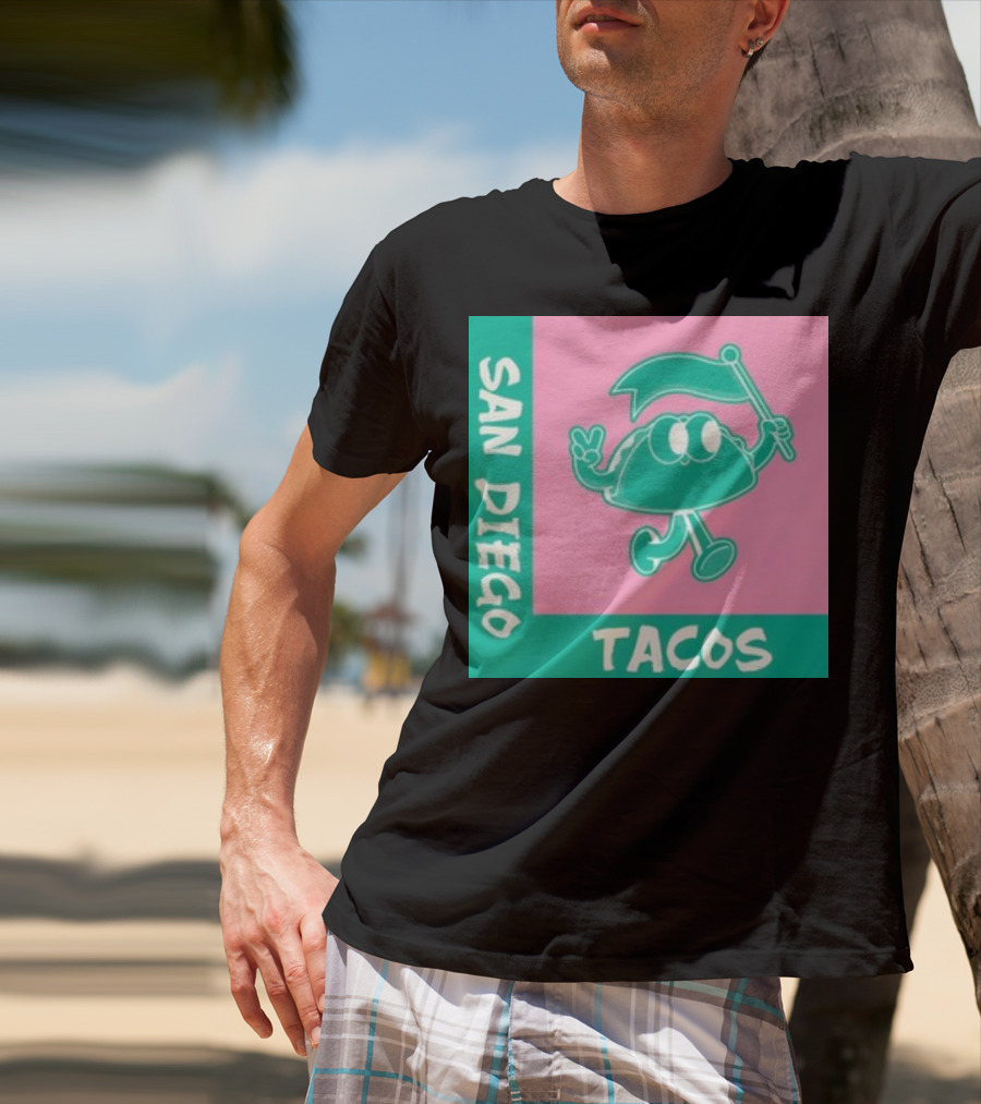 SAN DIEGO TACOS CARTOON FLAG T-Shirt