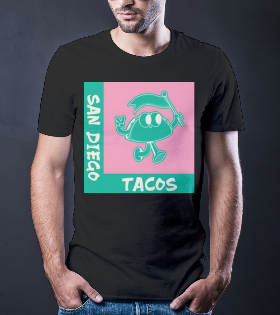 SAN DIEGO TACOS CARTOON FLAG T-Shirt