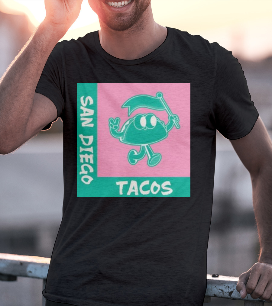 SAN DIEGO TACOS CARTOON FLAG T-Shirt