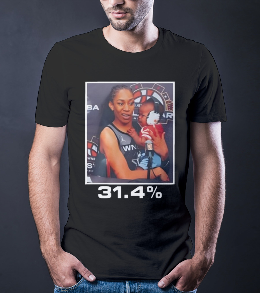 WNBA A’ja Wilson Holding Baby With 31.4% T-Shirt