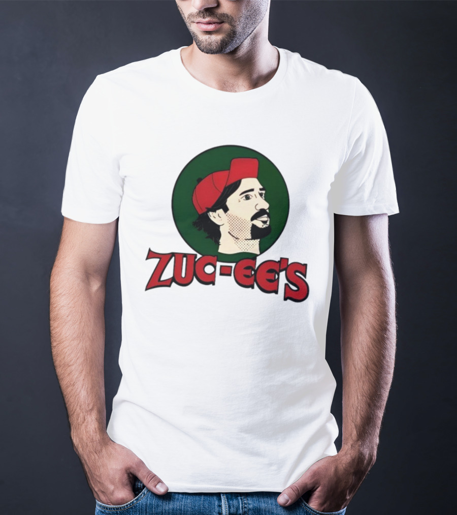 10K Takes Zuc-Ee's Retro Illustration Red Cap Green Circle T-Shirt