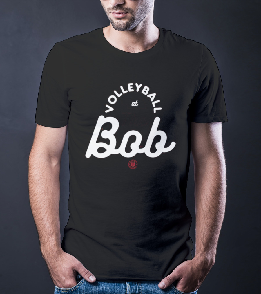 Volleyball At The Bob Nebraska State Silhouette With Bbbprinting T-Shirt