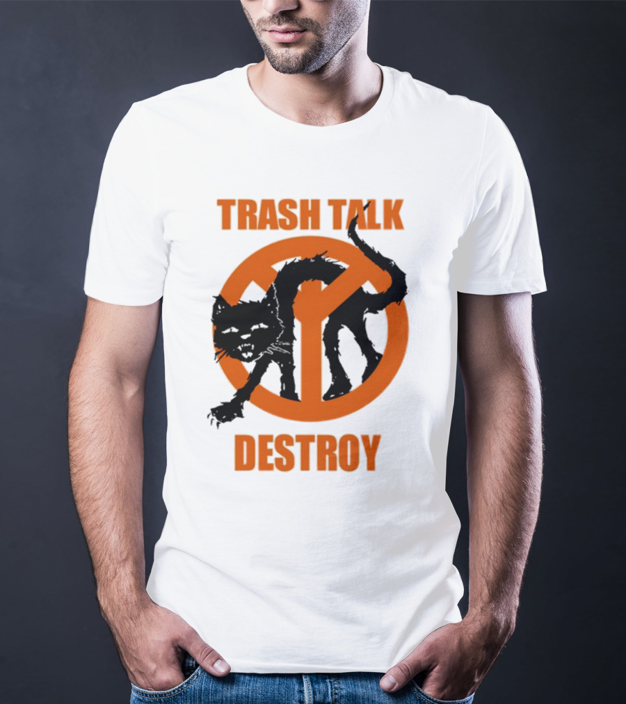 Trash Talk Destroy Cat Peace T-Shirt