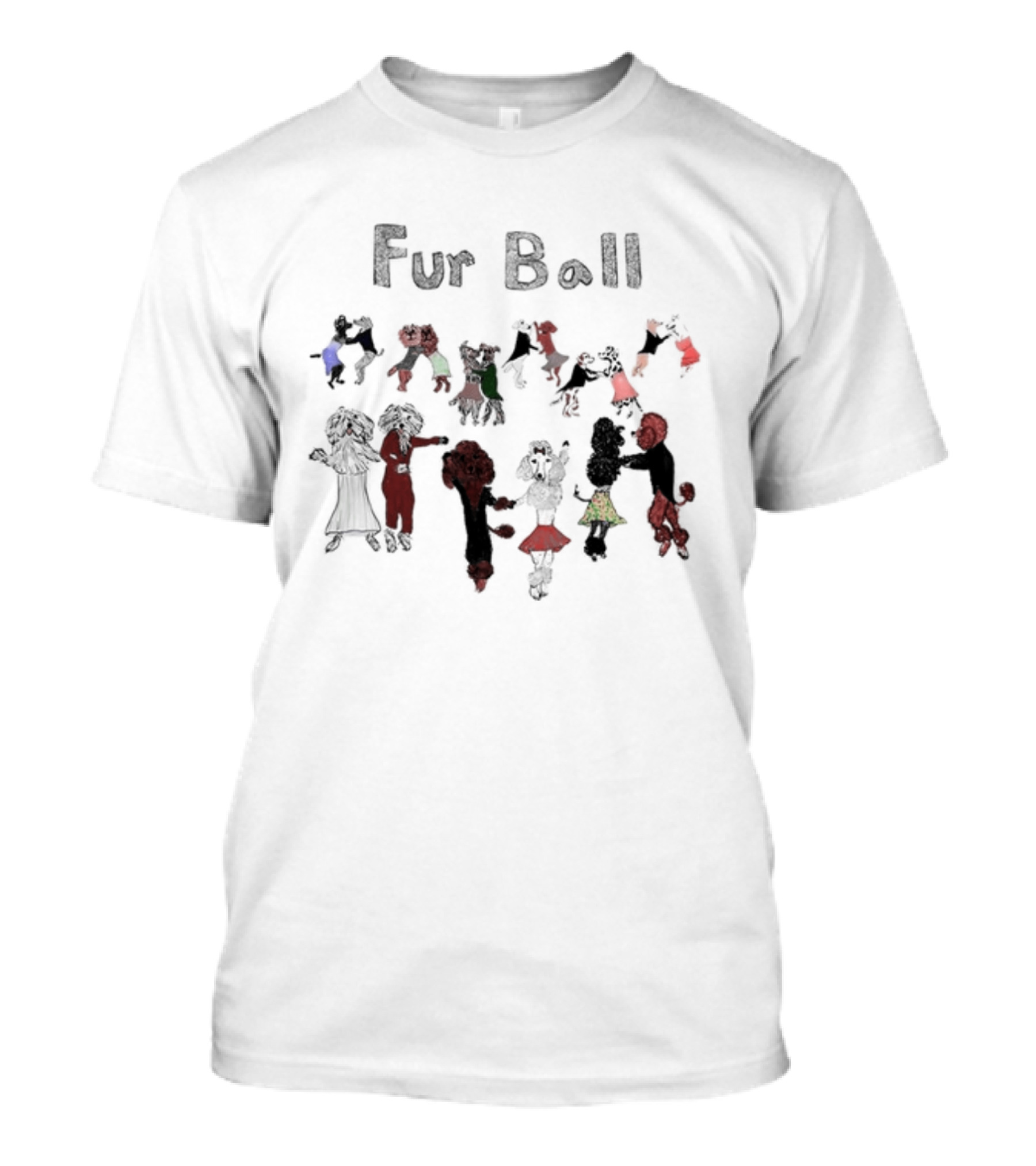 Fur Ball Dancing Animals Party T-Shirt