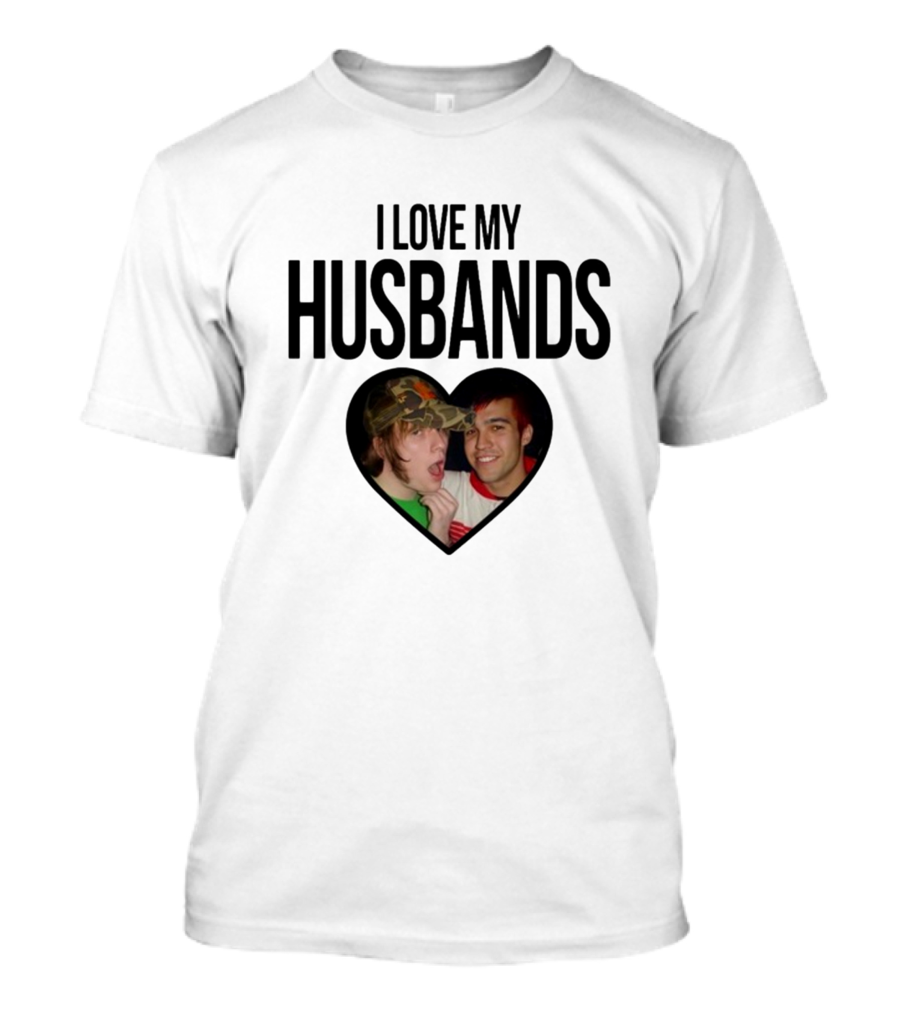 I Love My Husbands Pete Wentz Patrick Stump Heart Image T-Shirt