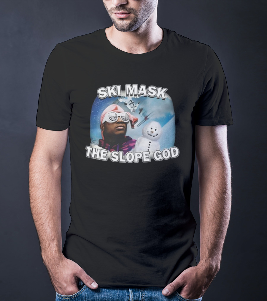 Ski Mask The Slope God Snow Adventure T-Shirt