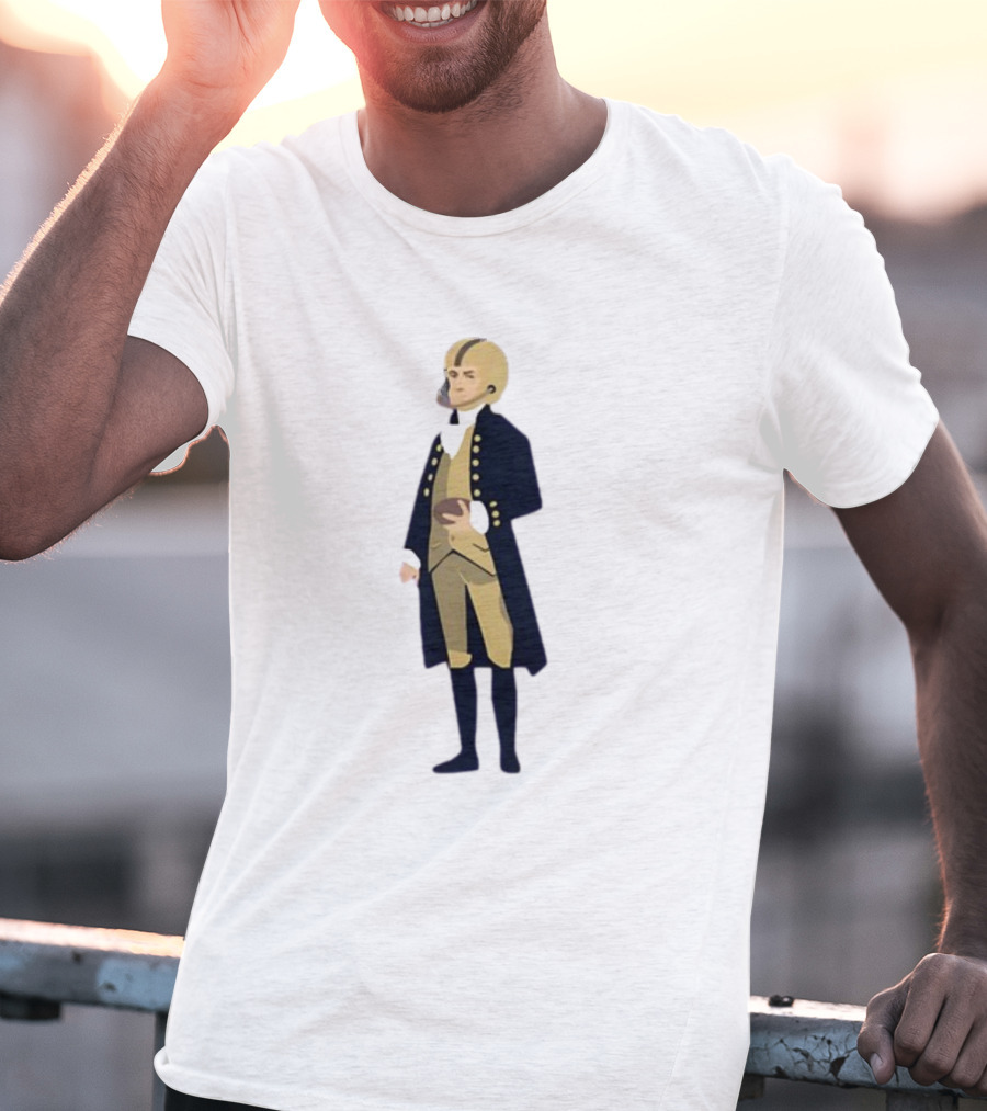 Father Of The Constitution Meets College Gameday In Historical Football Fusion T-Shirt