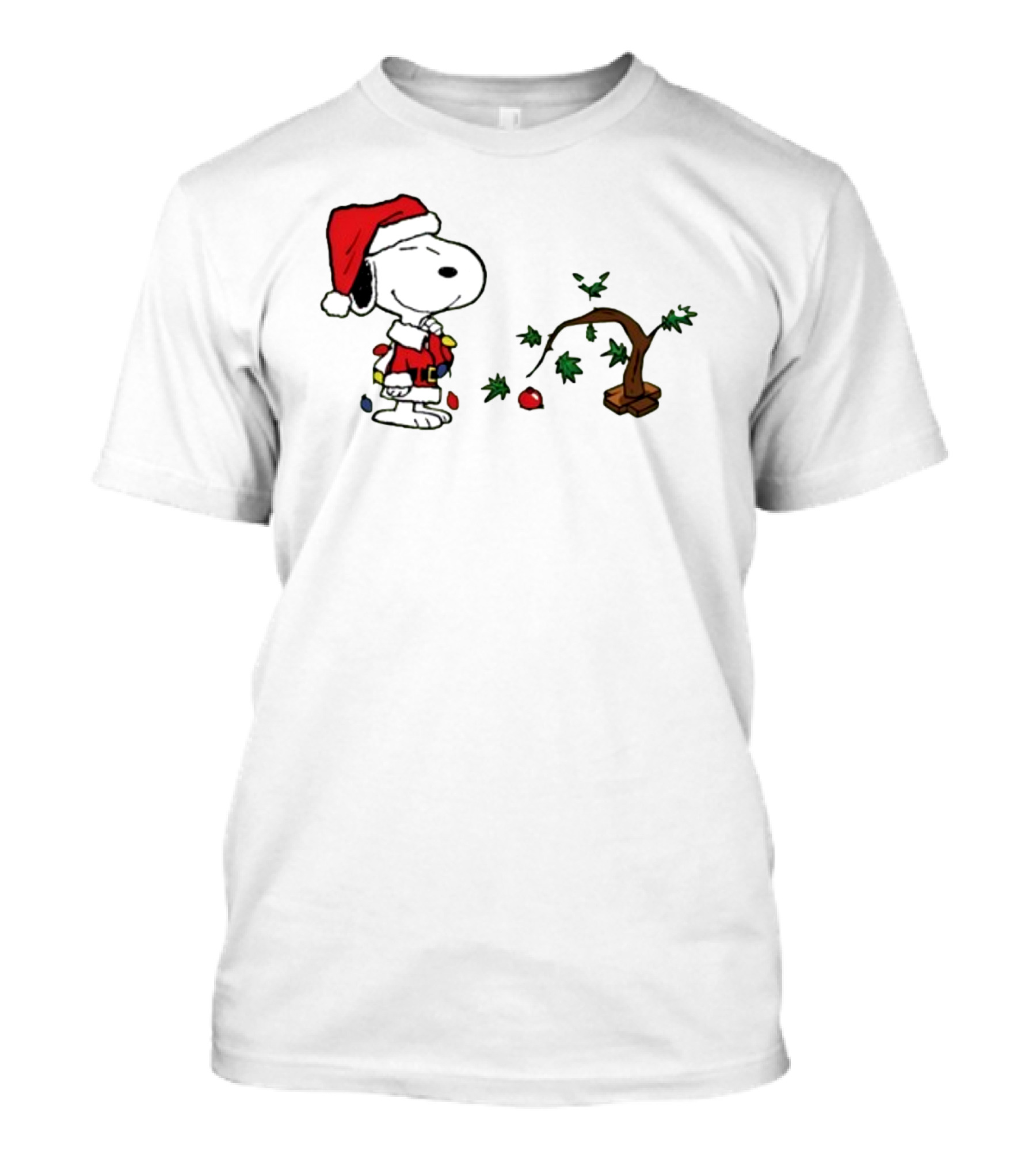 Snoopy Santa Christmas Tree Merry Christmas T-Shirt