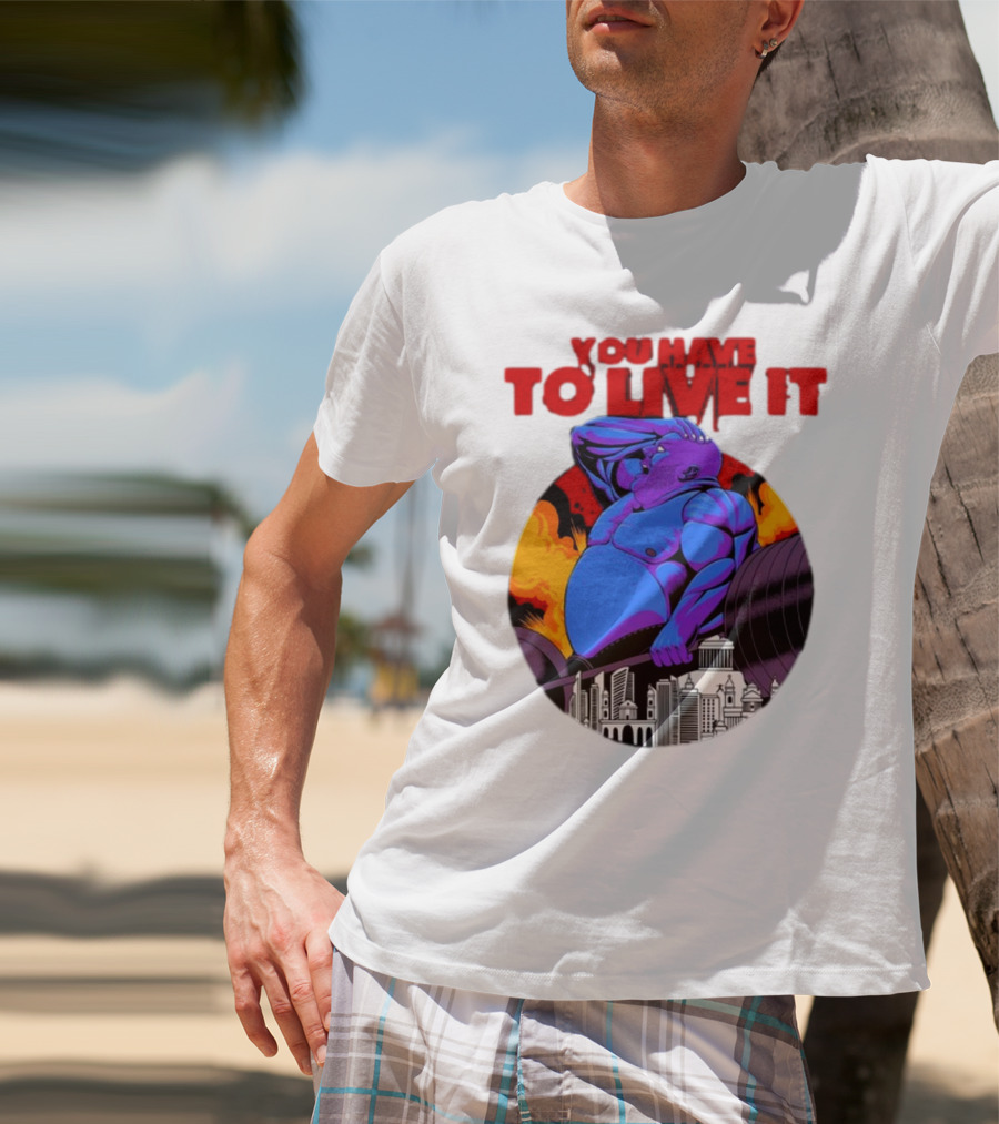 You Have To Live It Kyriakos Grizzly Bodybuilder Cityscape Powerlifting T-Shirt