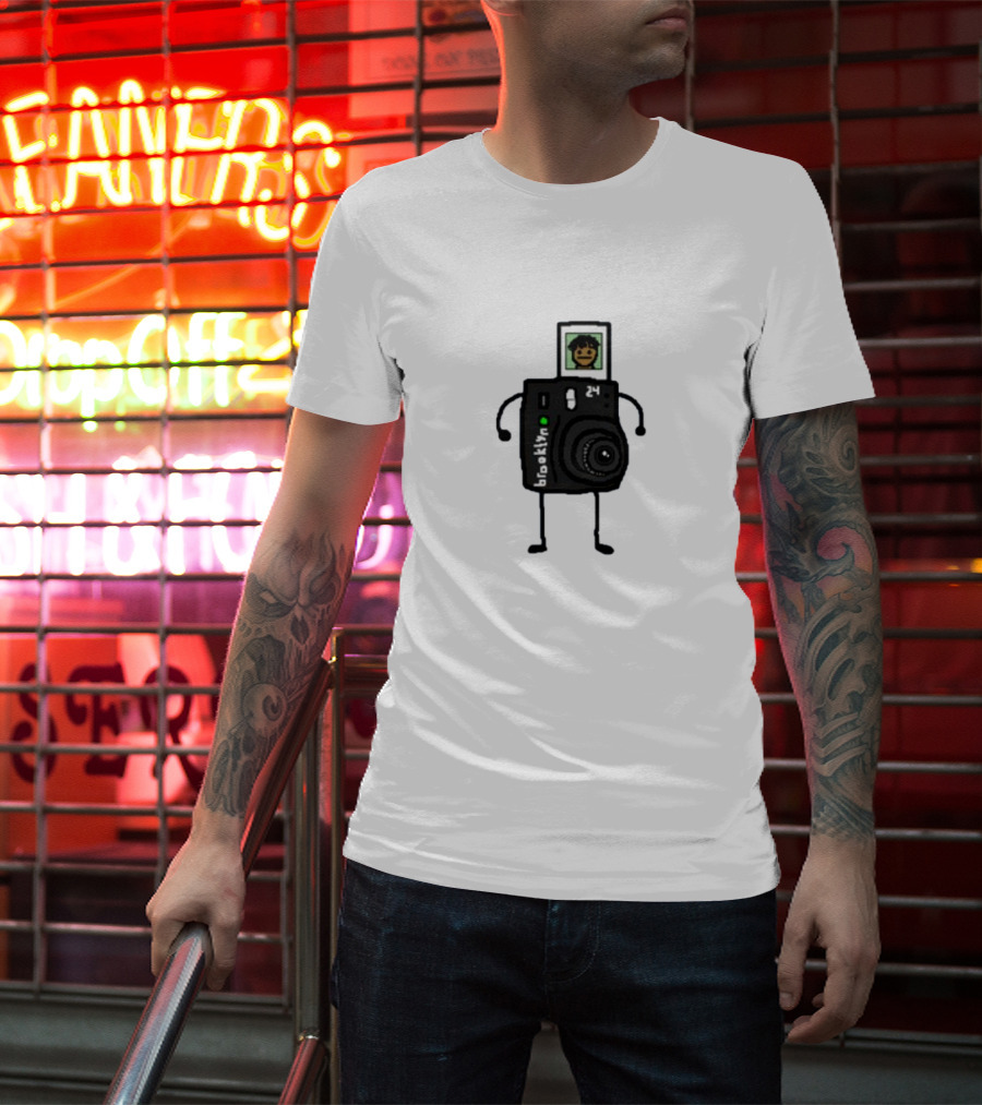 Brooklyn Camera Character With Photo Of Person T-Shirt