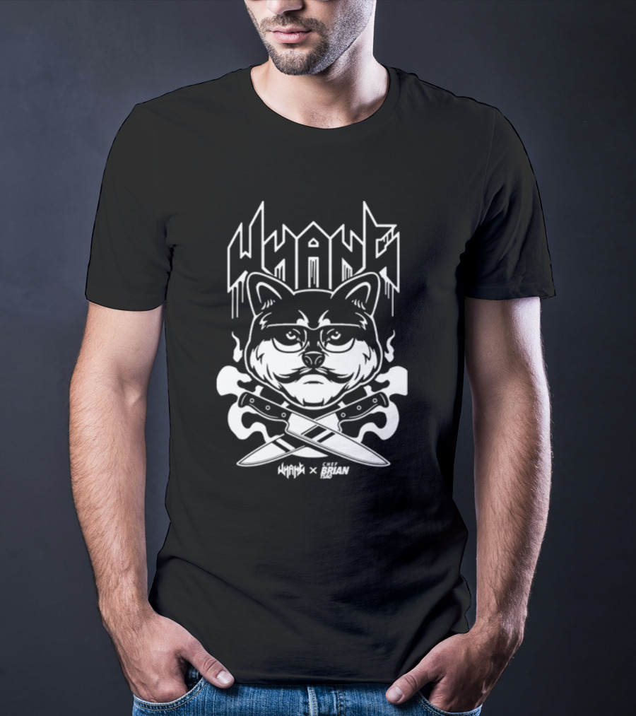 Whang X Tsao Chef Brian Cat With Crossed Knives T-Shirt