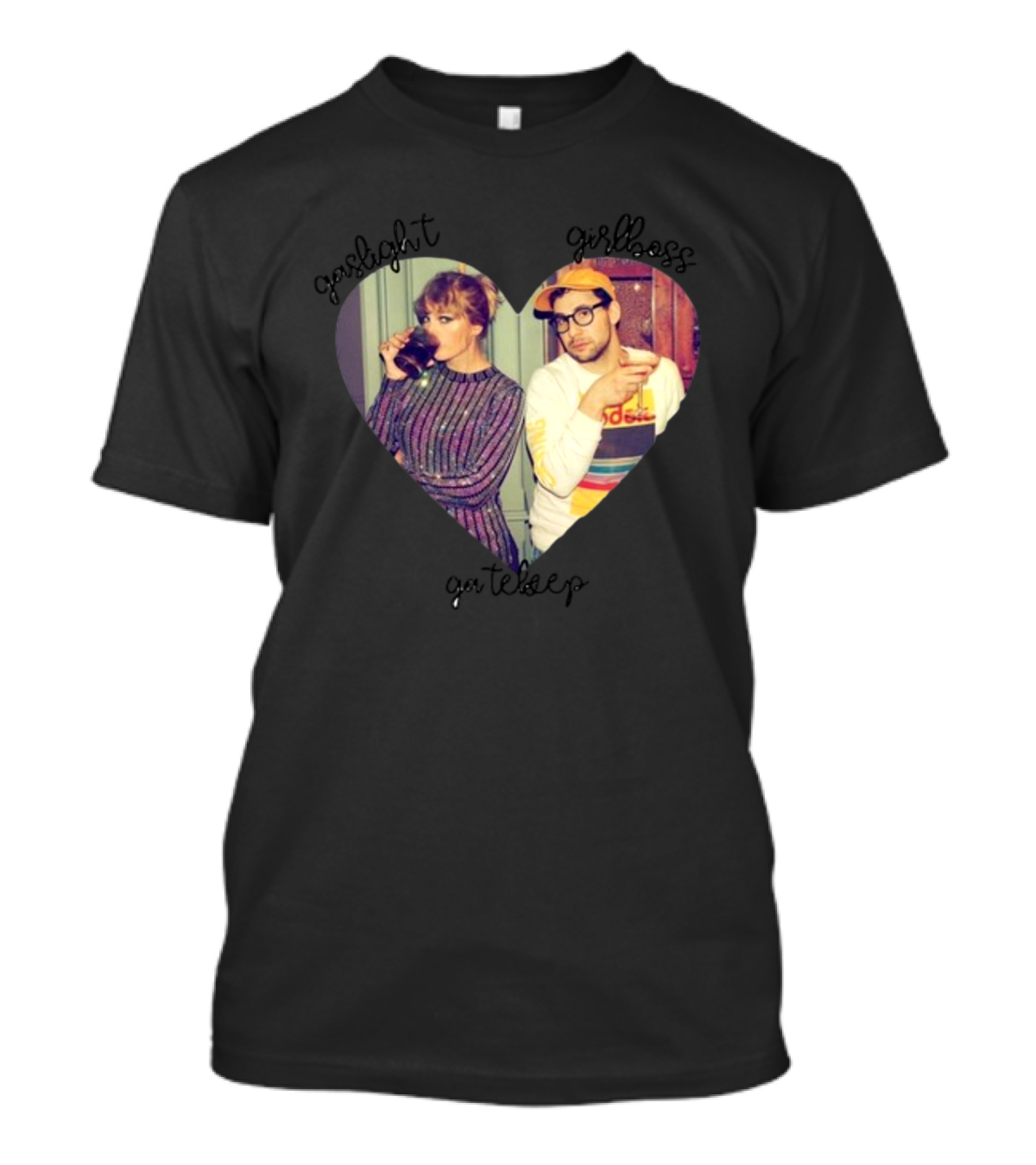 Gaslight Girlboss Gatekeep Heart Frame With Friends T-Shirt