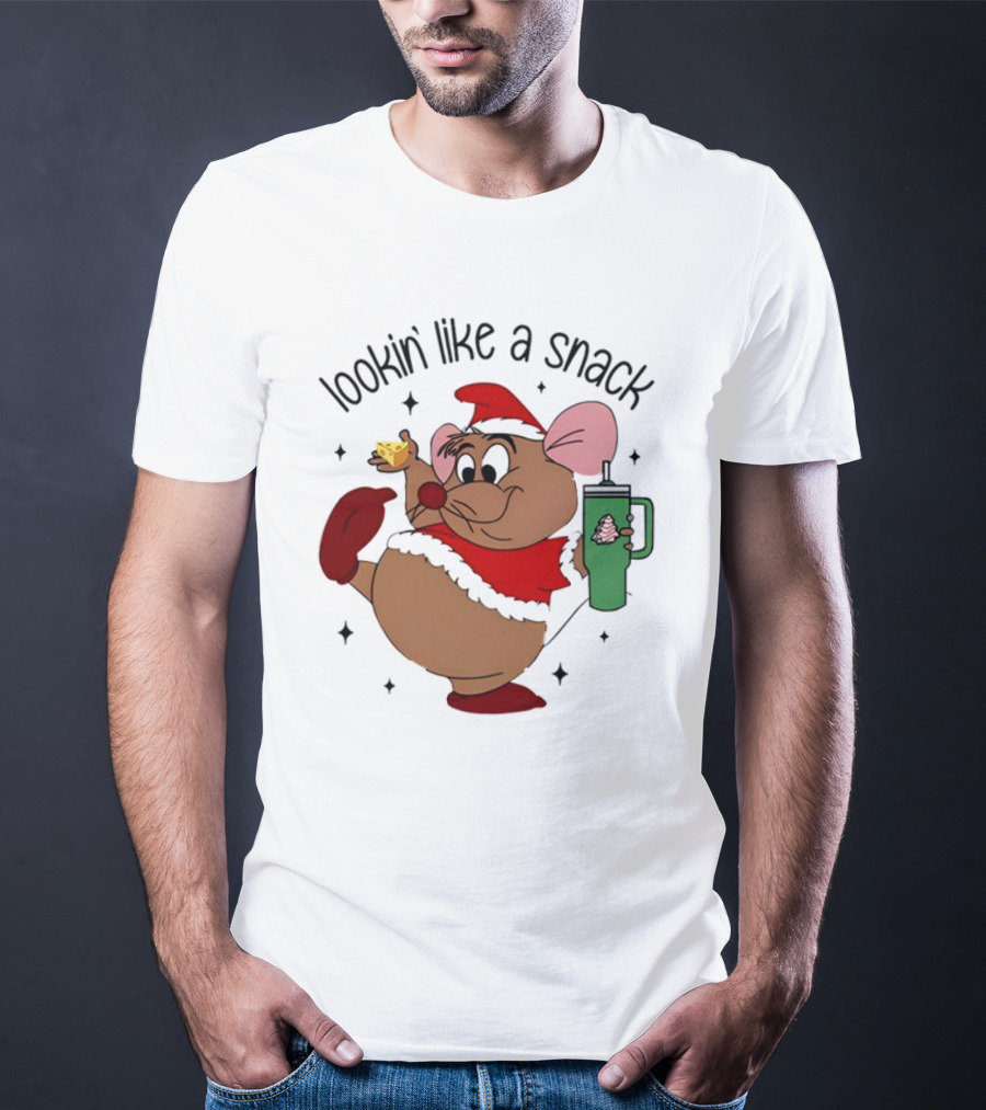 Lookin’ Like A Snack Santa Mouse Holiday Treat T-Shirt