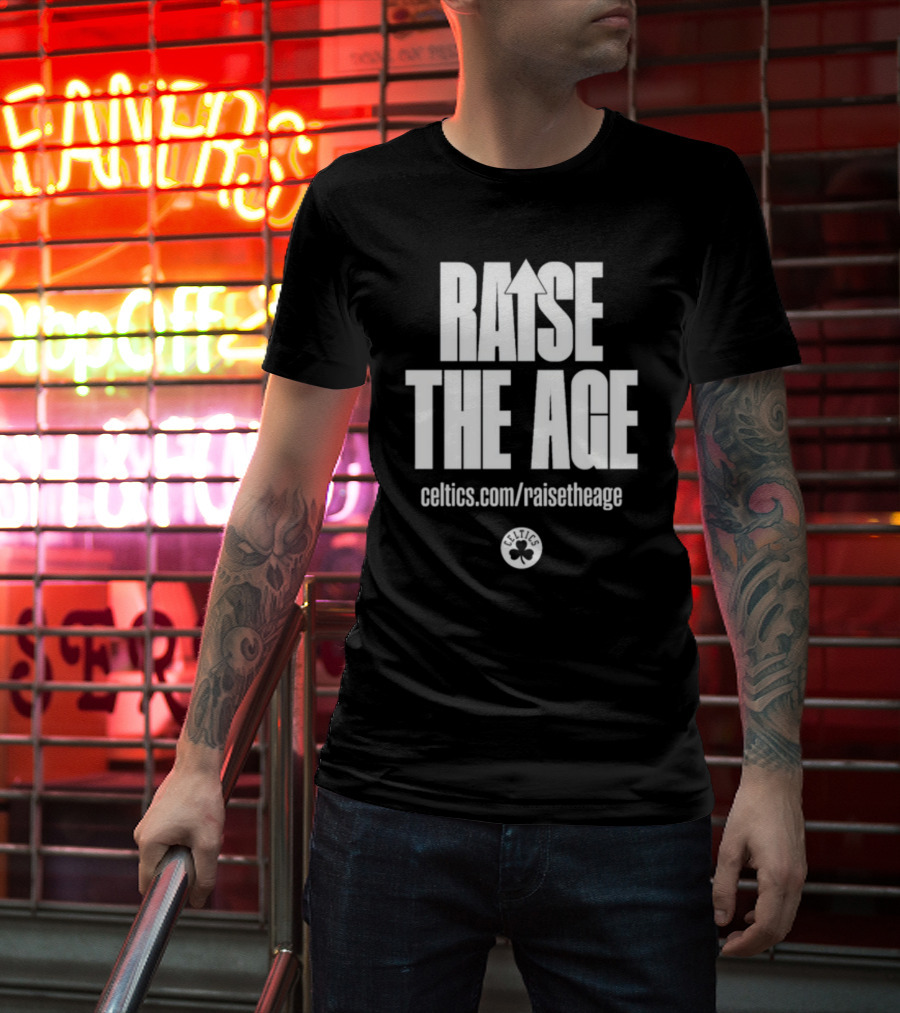 Jayson Tatum Celtics Raise The Age Campaign Celtics.com/raisetheage T-Shirt